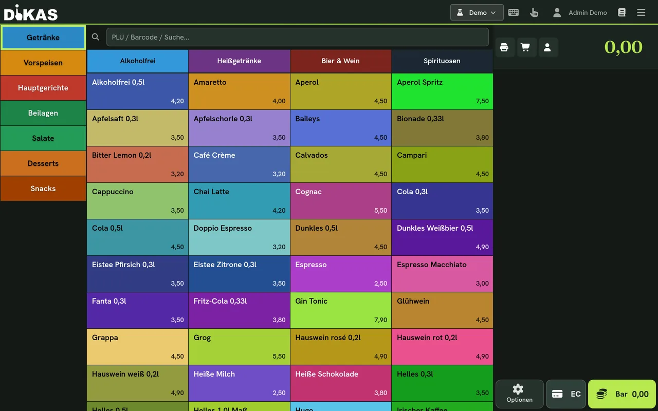 DiKAS POS interface